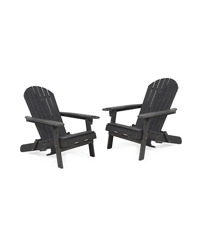 Bellwood Outdoor Folding Adirondack Chairs Set