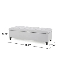Ottilie Contemporary Button-Tufted Storage Ottoman Bench