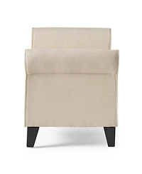 Hayes Contemporary Upholstered Storage Ottoman Bench with Rolled Arms