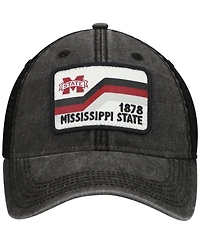 Men's Black Mississippi State Bulldogs Sun & Bars Dashboard Trucker Snapback Hat