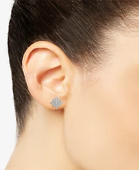 Diamond Cluster Stud Earrings (1/10 ct. t.w.) in Sterling Silver, Created for Macy's