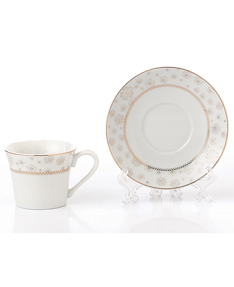 Lorren Home Trends Floral Espresso Set