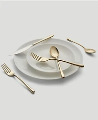 Cambridge Silversmiths Samantha Gold Mirror 20-Piece Flatware Set, Service for 4