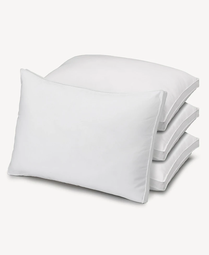 Plush Allergy Resistant Medium Down Like Fiber Filled 4-Pack Pillow
