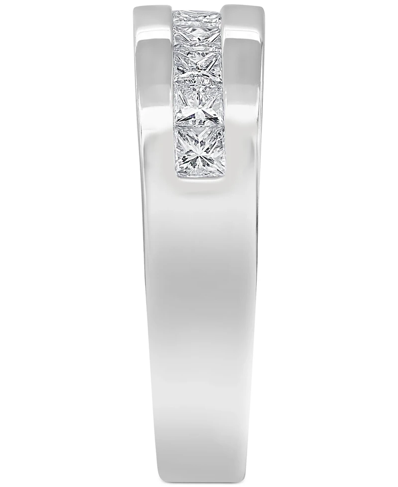 Men's Diamond Princess-Cut Band (1 ct. t.w.) in 10k White, Yellow or Rose Gold