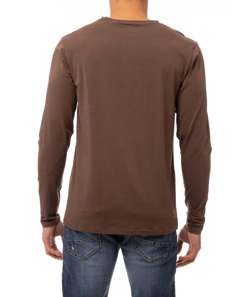 X-Ray Men's Soft Stretch V-Neck Long Sleeve T-shirt