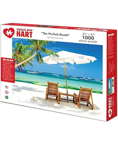 Hart Puzzles the Perfect Beach 24" x 30" By Ow Lawrence Set, 1000 Pieces