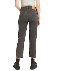Levi's 501 Cropped Straight-Leg High Rise Jeans