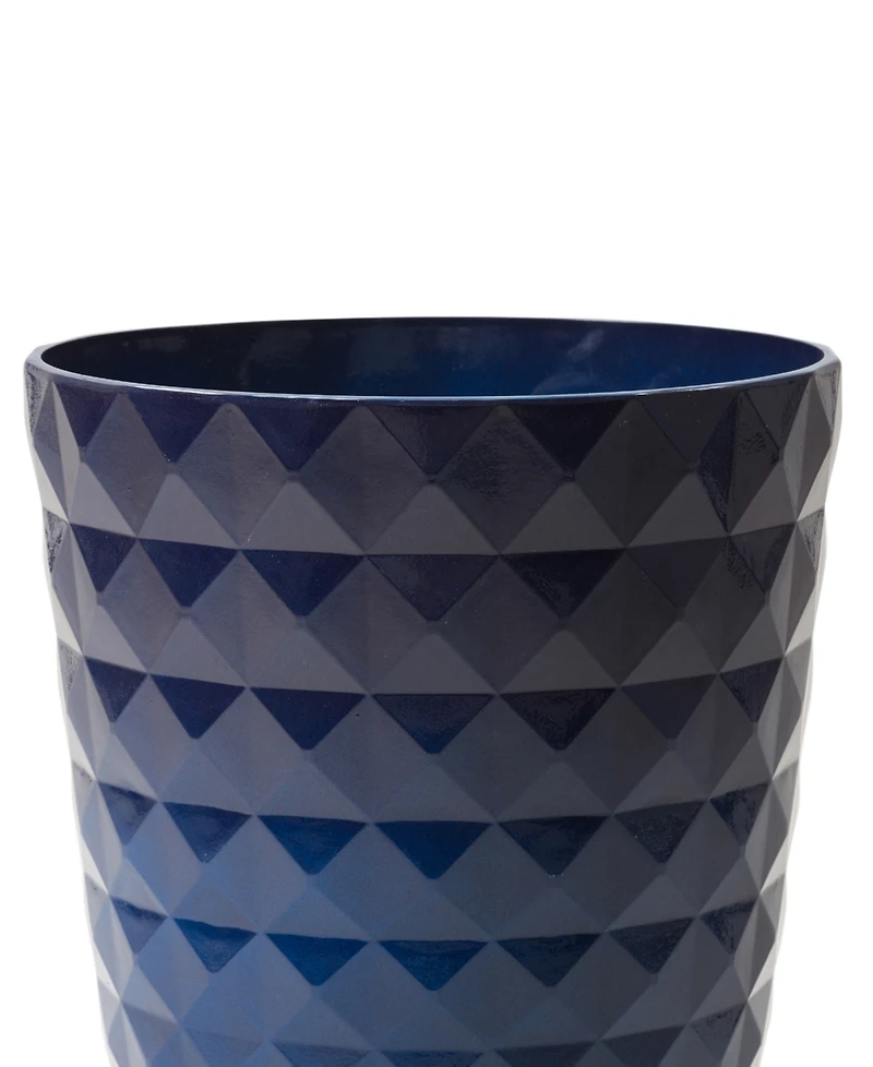 Glitzhome Oversized Faux Ceramic Textured Tall Pot Planter, Set of 2