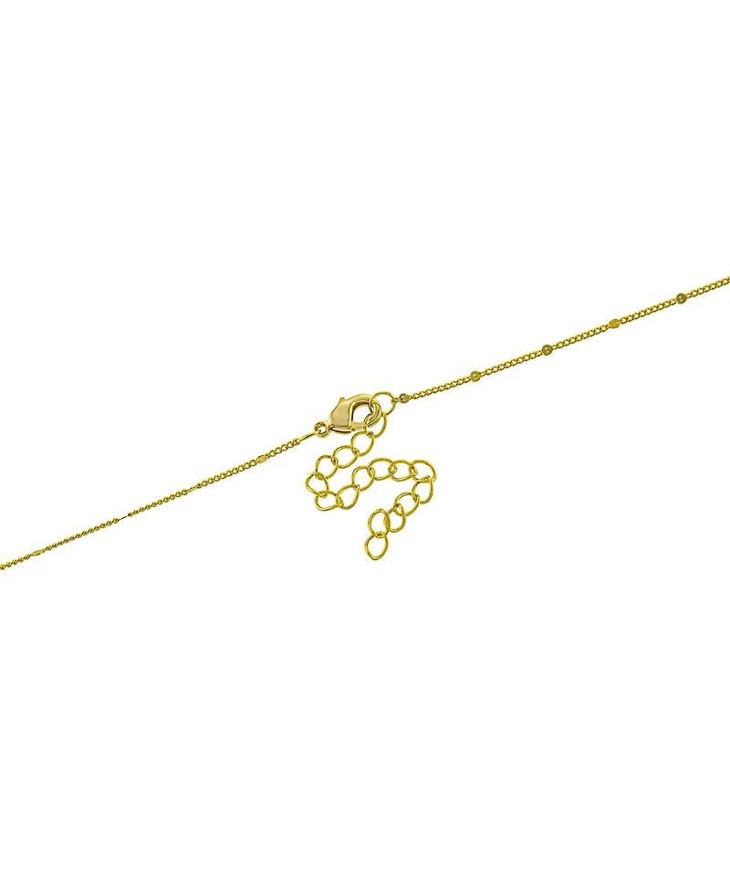 Women's Clear Crystal Saturn Pendant Necklace