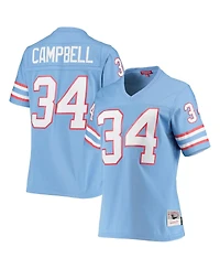 Women's Mitchell & Ness Earl Campbell Light Blue Houston Oilers 1980 Legacy Replica Jersey