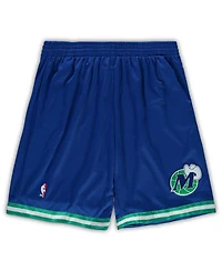 Men's Mitchell & Ness Royal Dallas Mavericks Big and Tall Hardwood Classics Team Swingman Shorts