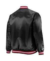 Men's Mitchell & Ness Chicago Bulls Big and Tall Hardwood Classics Raglan Satin Full-Snap Jacket