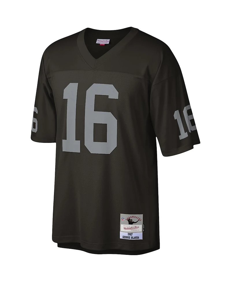 Men's Mitchell & Ness George Blanda Black Las Vegas Raiders 1967 Legacy Replica Jersey