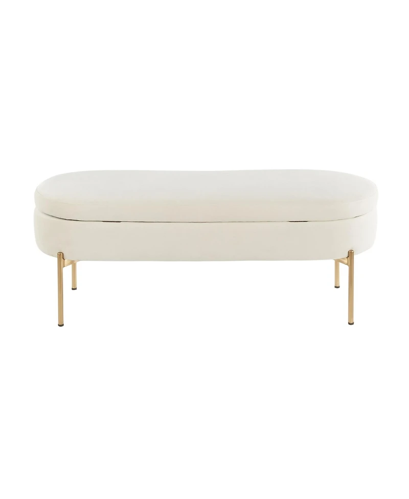 Lumisource Chloe Contemporary Glam Storage Bench