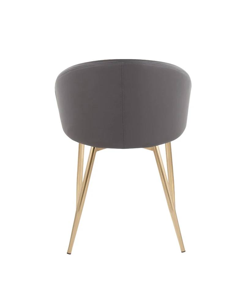 Lumisource Claire Contemporary Glam Chair Leather