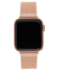 Anne Klein Women's Blush Textured Silicone Band designed for Apple Watch 42mm (Series 1-3 only) & 44/45/46/49mm (Ultra & Ultra 2)