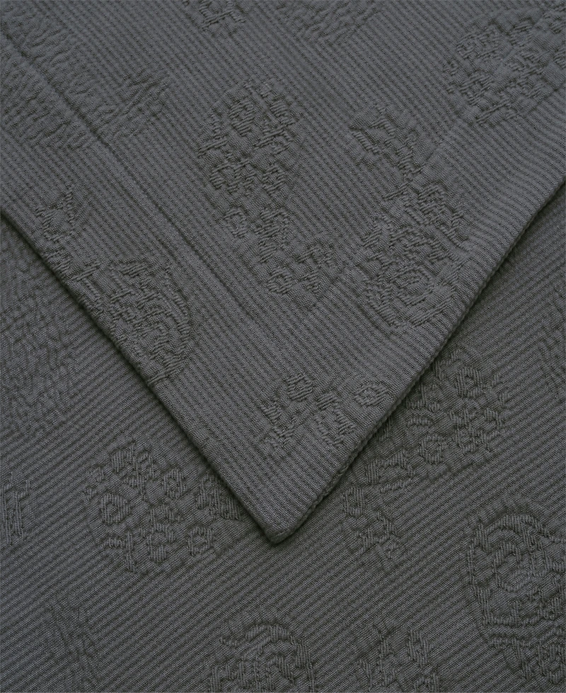 Superior 100% Cotton Paisley Matelasse All-Season 2-Piece Coverlet Set, Twin