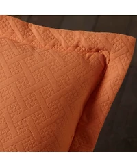 Superior 100% Cotton Basketweave Matelasse All-Season -piece Coverlet Set