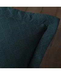 Closeout! Superior 100% Cotton Basketweave Matelasse All-Season 3-piece Coverlet Set