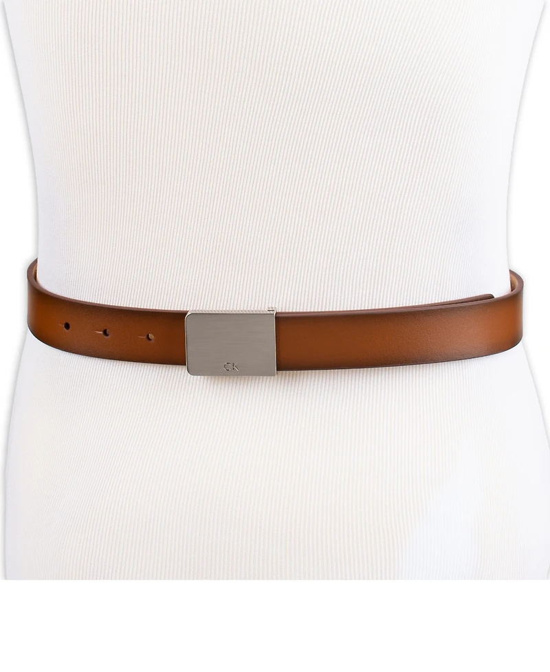 Calvin Klein Men's Logo Plaque Belt