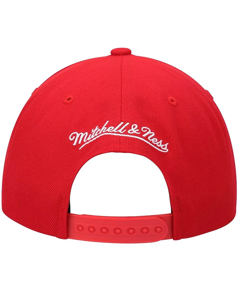 Men's Mitchell & Ness Red Portland Trail Blazers Hardwood Classics Team Ground 2.0 Snapback Hat