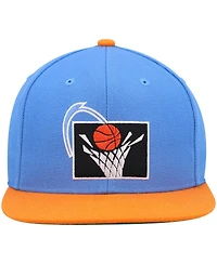 Men's Mitchell & Ness Blue and Orange Cleveland Cavaliers Hardwood Classics Team Two-Tone 2.0 Snapback Hat