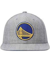 Men's Mitchell & Ness Heathered Gray Golden State Warriors 2.0 Snapback Hat