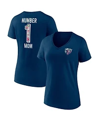 Women's Fanatics Navy Chicago Bears Team Mother's Day V-Neck T-shirt