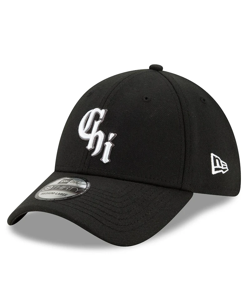 Men's New Era Black Chicago White Sox City Connect 39THIRTY Flex Hat