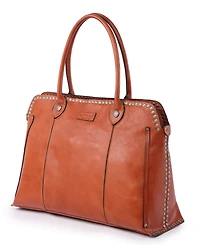 Old Trend Women's Genuine Leather Soul Stud Satchel Bag