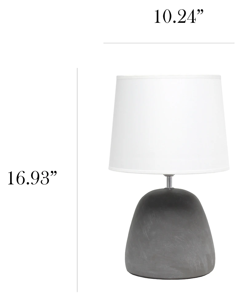 Simple Designs Round Concrete Table Lamp