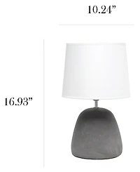 Simple Designs Round Concrete Table Lamp