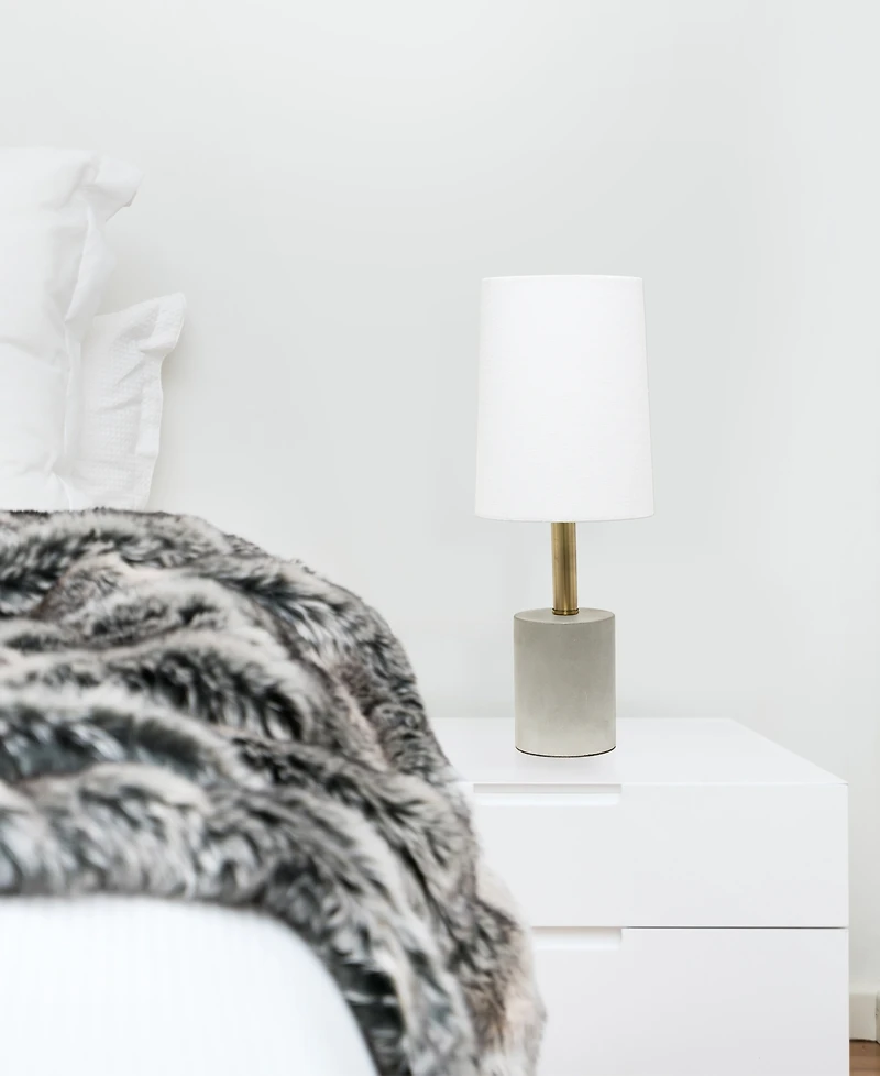Lalia Home Brass Concrete Table Lamp