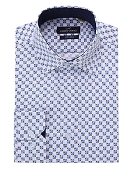 Men's Business Geometric Long Sleeve Button Down Shirt