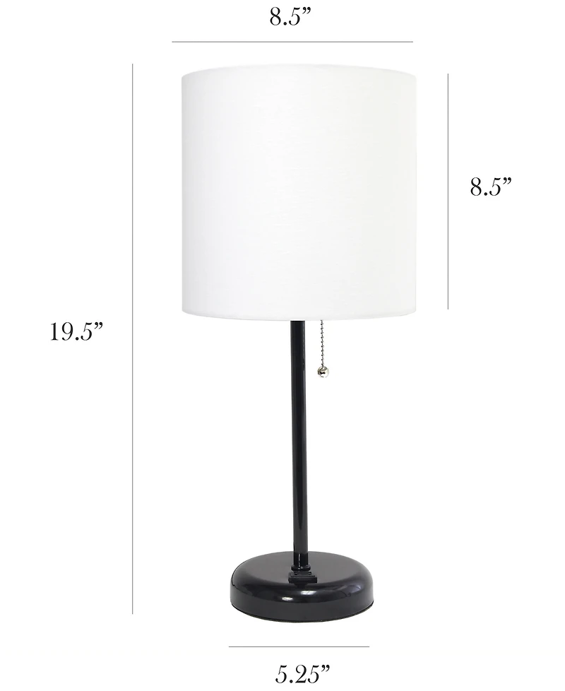 LimeLights Stick Lamp with Charging Outlet