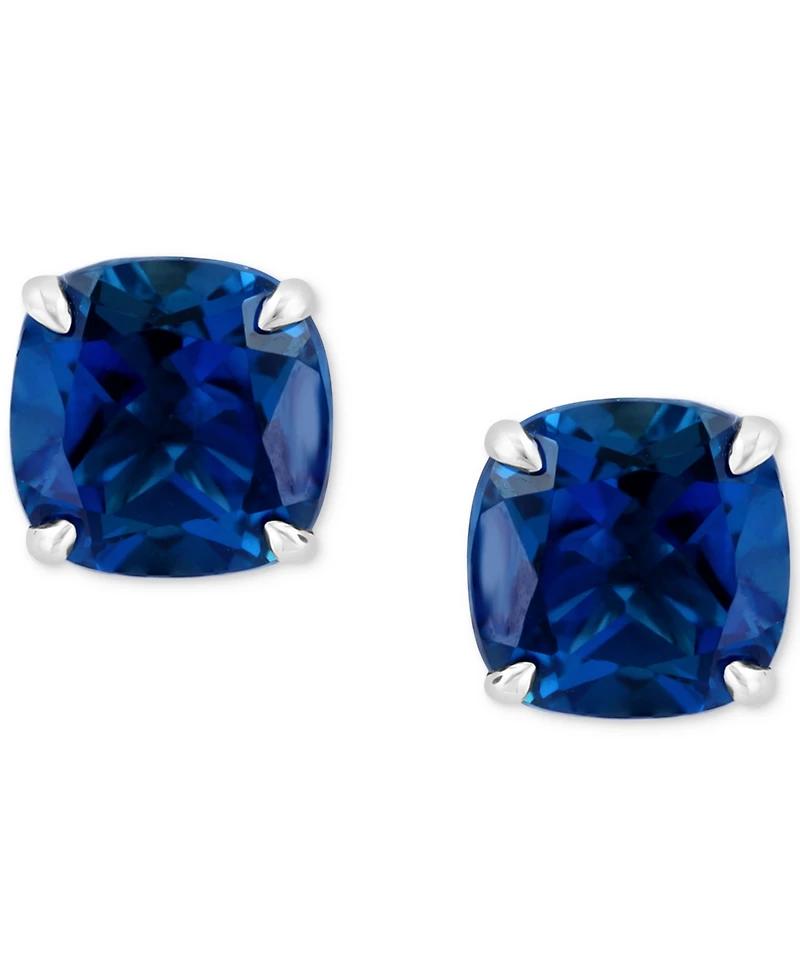 Effy London Blue Topaz Cushion Stud Earrings (6-1/10 ct. t.w.) in Sterling Silver