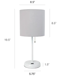 LimeLights Stick Lamp with Usb Charging Port