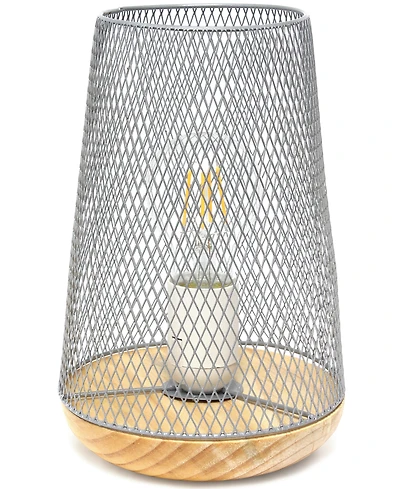 Simple Designs Wired Mesh Uplight Table Lamp