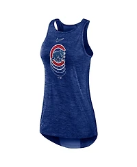 Women's Nike Royal Chicago Cubs Logo Fade High Neck Performance Tank Top