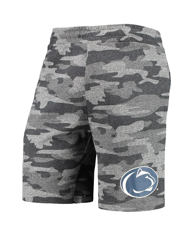 Men's Concepts Sport Charcoal, Gray Penn State Nittany Lions Camo Backup Terry Jam Lounge Shorts