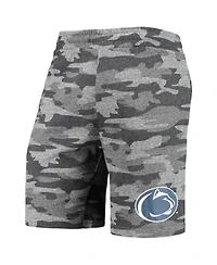 Men's Concepts Sport Charcoal, Gray Penn State Nittany Lions Camo Backup Terry Jam Lounge Shorts