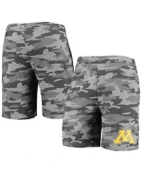Men's Concepts Sport Charcoal, Gray Minnesota Golden Gophers Camo Backup Terry Jam Lounge Shorts