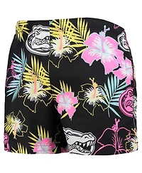 Men's Foco Black Florida Gators Neon Floral Swim Trunks