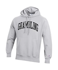 Men's Champion Gray Grambling Tigers Tall Arch Pullover Hoodie