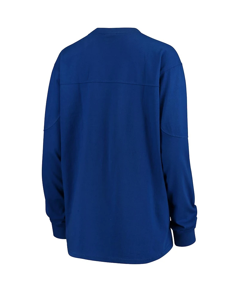 Women's Royal Kansas Jayhawks Edith Long Sleeve T-shirt