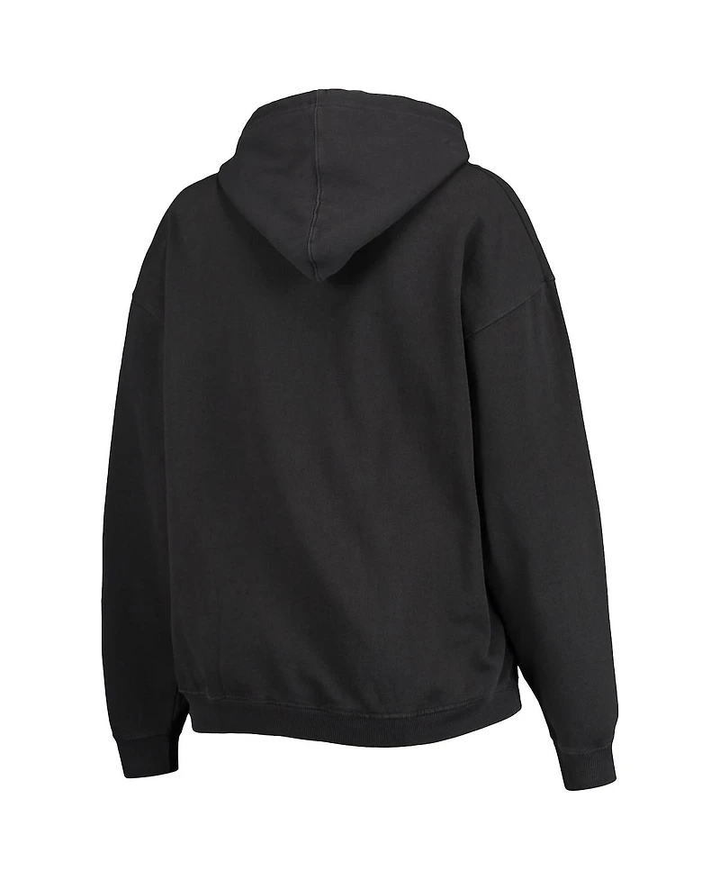 Women's Pressbox Black Nebraska Huskers Rock n Roll Super Oversized Pullover Hoodie