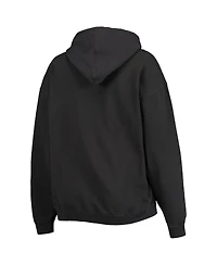 Women's Pressbox Black Nebraska Huskers Rock n Roll Super Oversized Pullover Hoodie