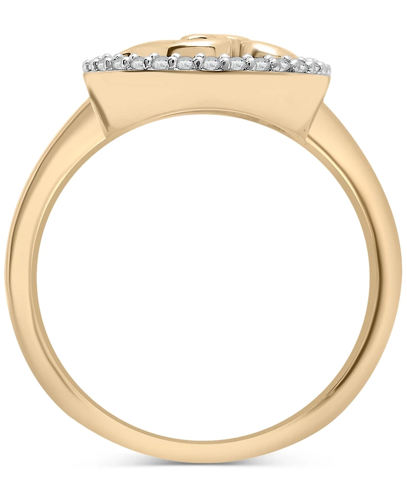 Wrapped Diamond Om Ring (1/6 ct. t.w.) 10k Gold, Created for Macy's