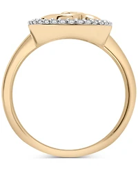 Wrapped Diamond Om Ring (1/6 ct. t.w.) 10k Gold, Created for Macy's
